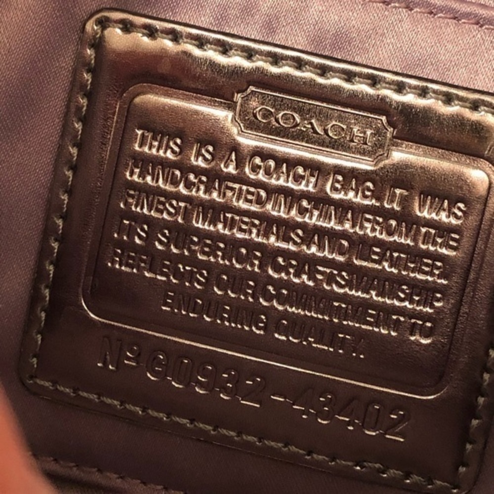 Coach gray satin evening wristlet clutch bag - Picture 7 of 11